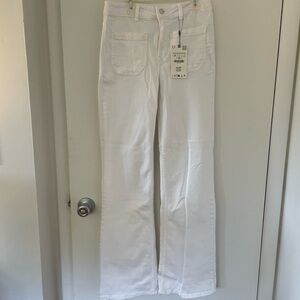 Zara White Flared Jeans